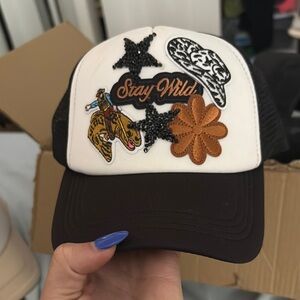 Stay Wild Trucker Hat with Patches